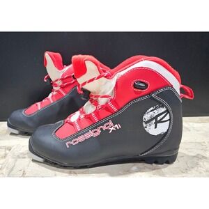 Rossignol X1 JR Cross Country Ski Boots Size 39 Red Black Lace Up